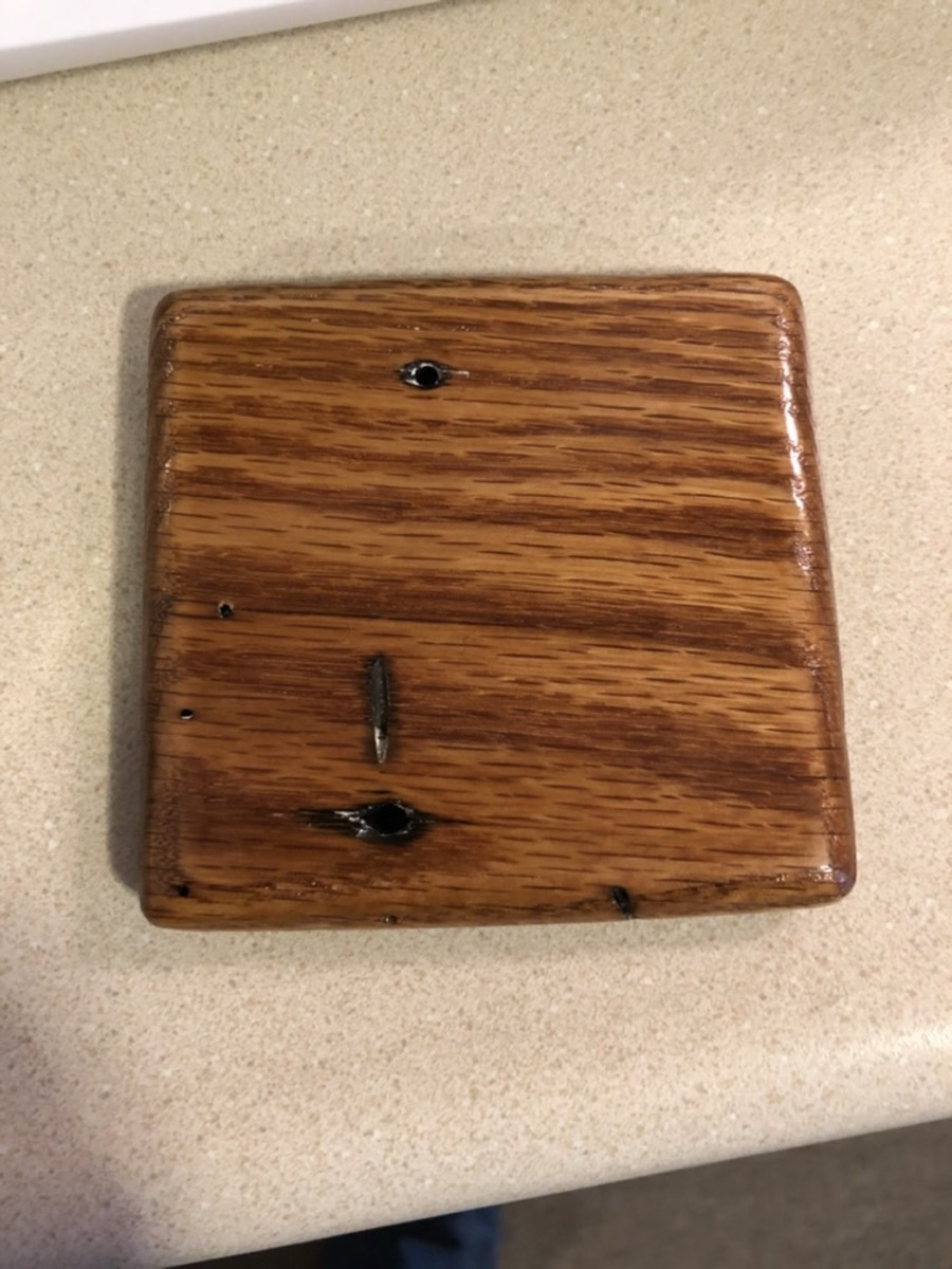 100-year-old barn-wood oak coaster
